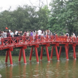 The bridge to Ngoc Son Temple